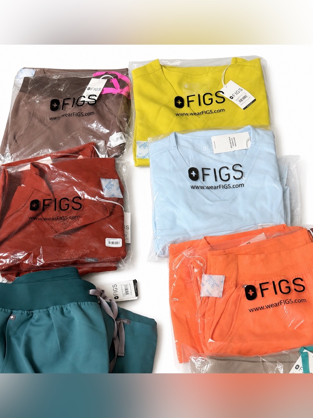 FIGS Medical Scrub Tops & Jogger Pants 4XL 19 pieces . Multi colors
